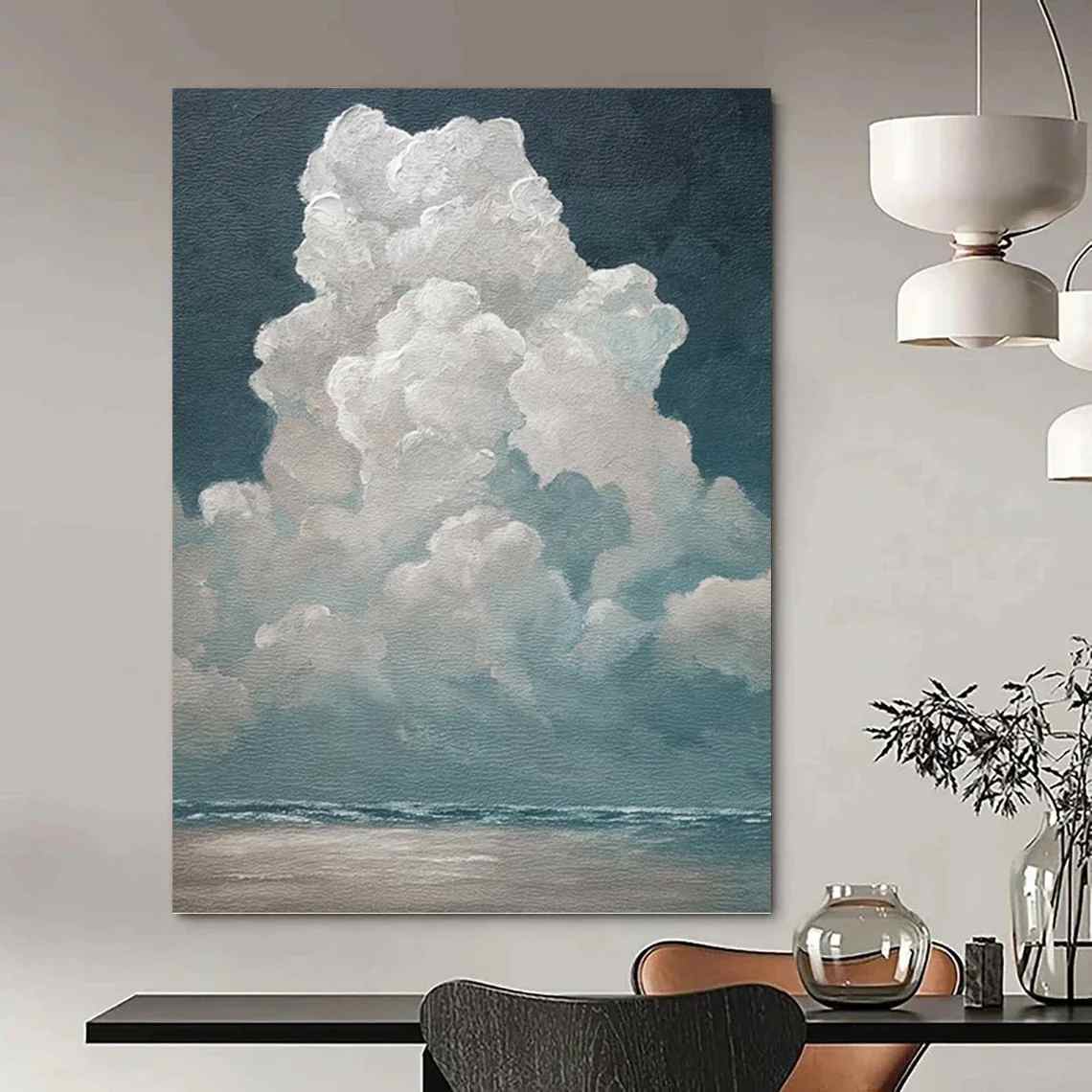 Sky Handmade Hand-painted Ocean Canvas Wall Art MEI1F